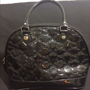 Black patent leather Hello Kitty Handbag